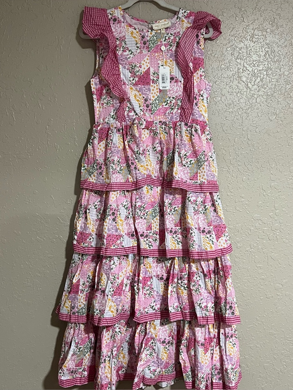 NWT Simply Southern Hailey Floral Patchwork Tiered Maxi Dress Size Medium